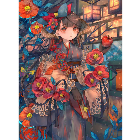 Anime Girl - Full Round Drill Diamond Painting 30*40CM