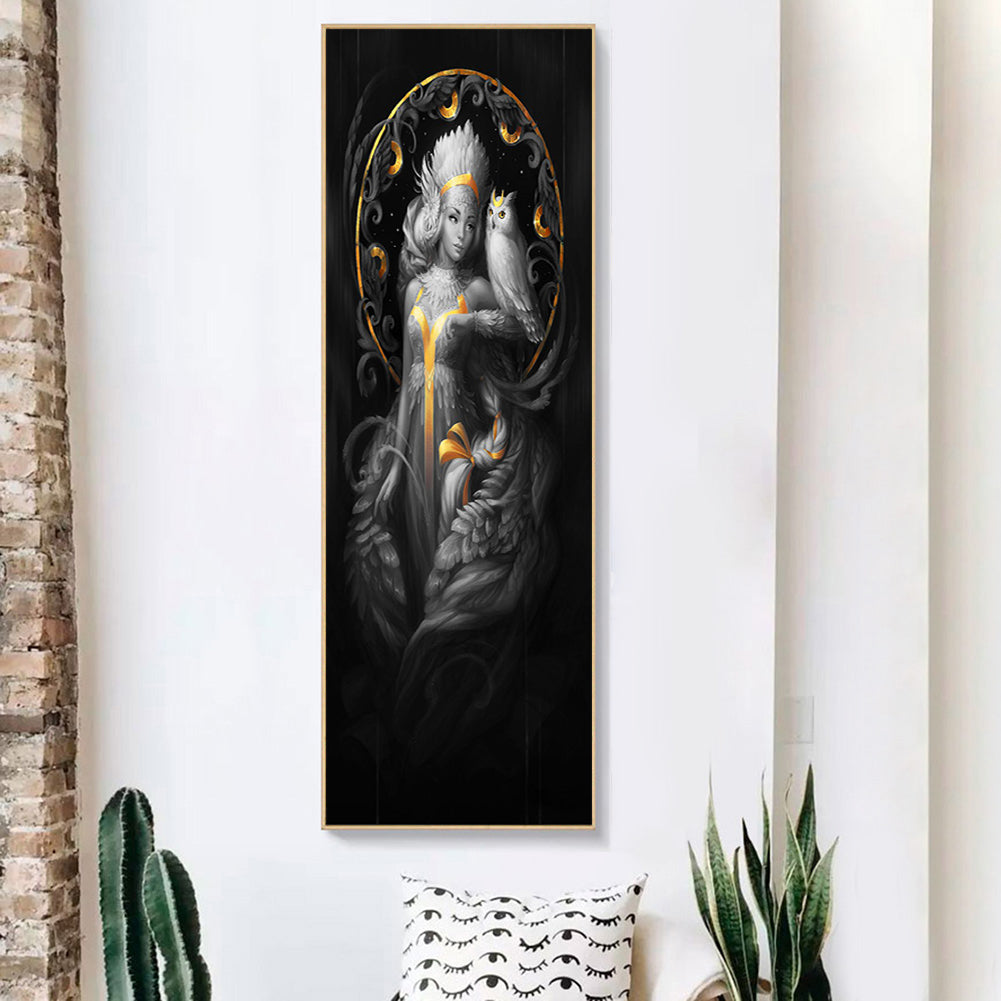 Luna Owl - Full Round Drill Diamond Painting 30*70CM