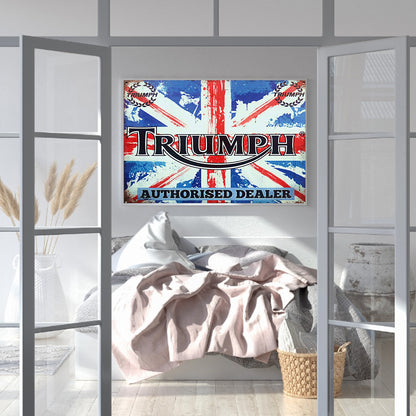 Vintage Union Jack Flag - Full Round Drill Diamond Painting 50*30CM