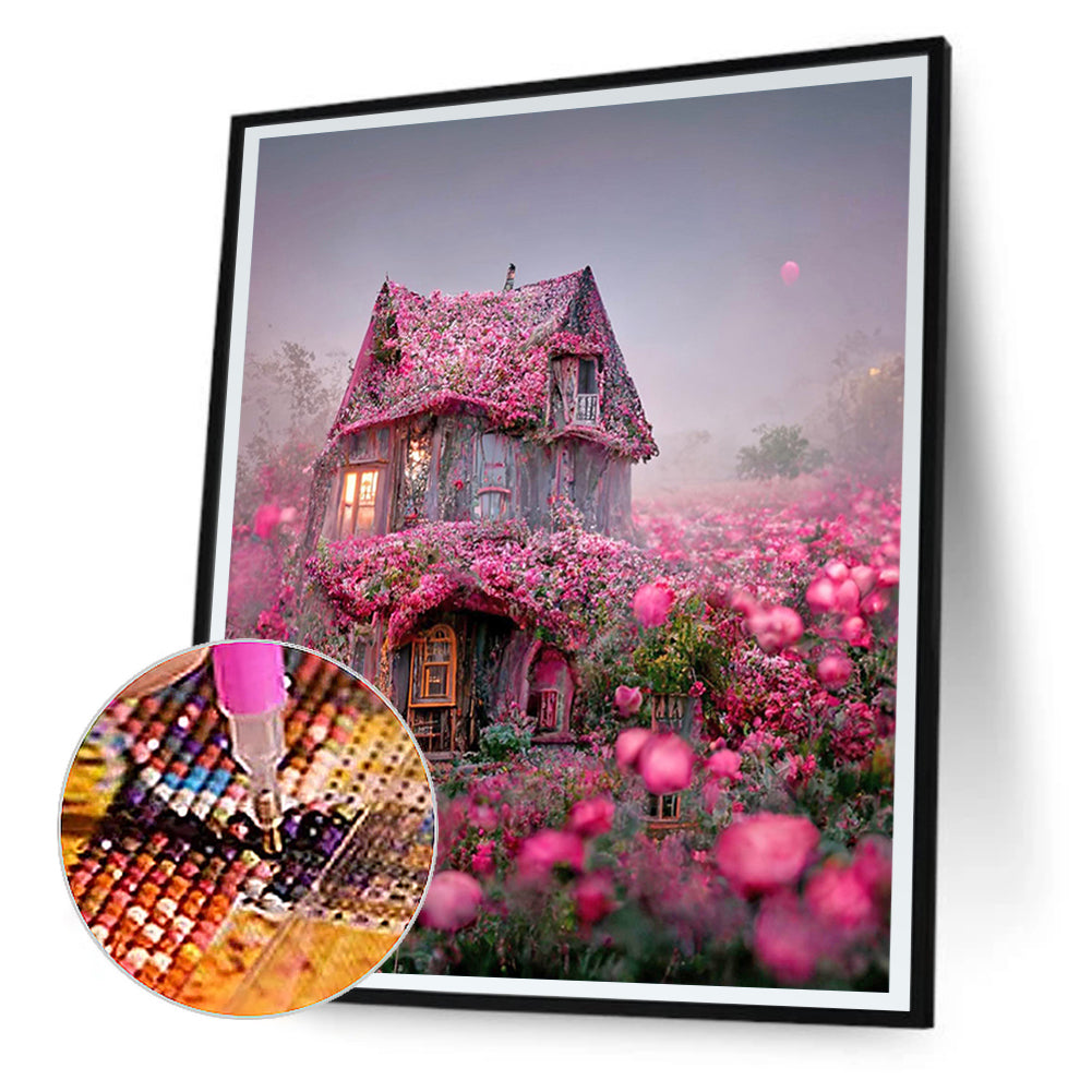 Huahai Fairy Tale House - Full Round Drill Diamond Painting 30*40CM