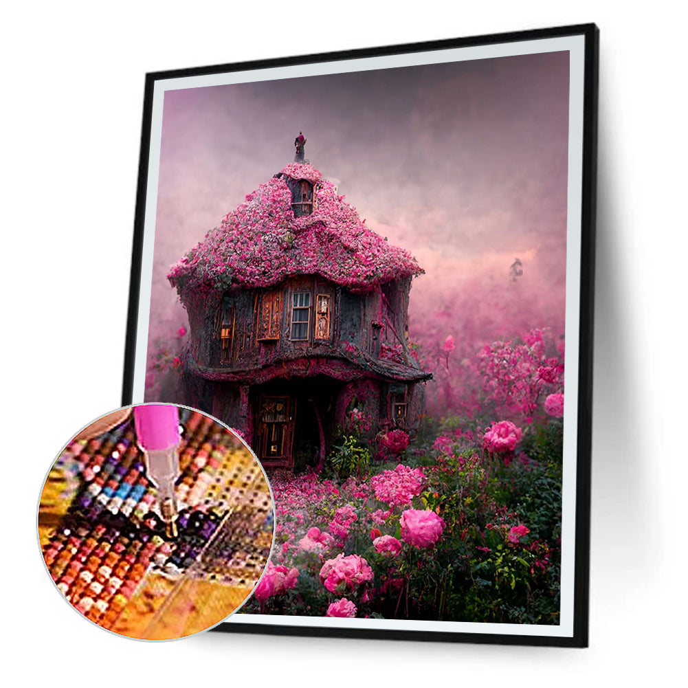 Huahai Fairy Tale House - Full Round Drill Diamond Painting 30*40CM