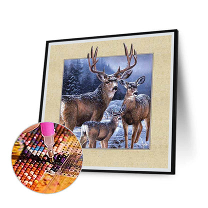 Elk - Full Round Drill Diamond Painting 35*35CM