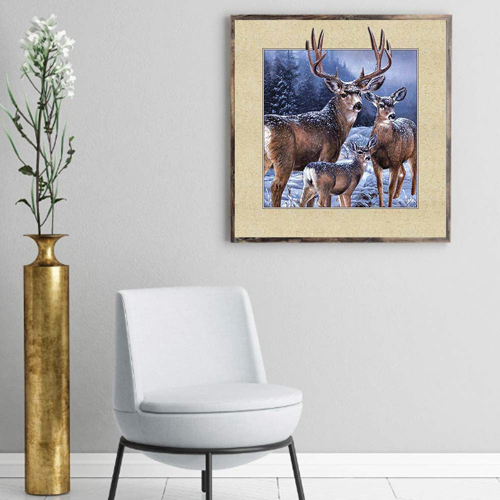 Elk - Full Round Drill Diamond Painting 35*35CM