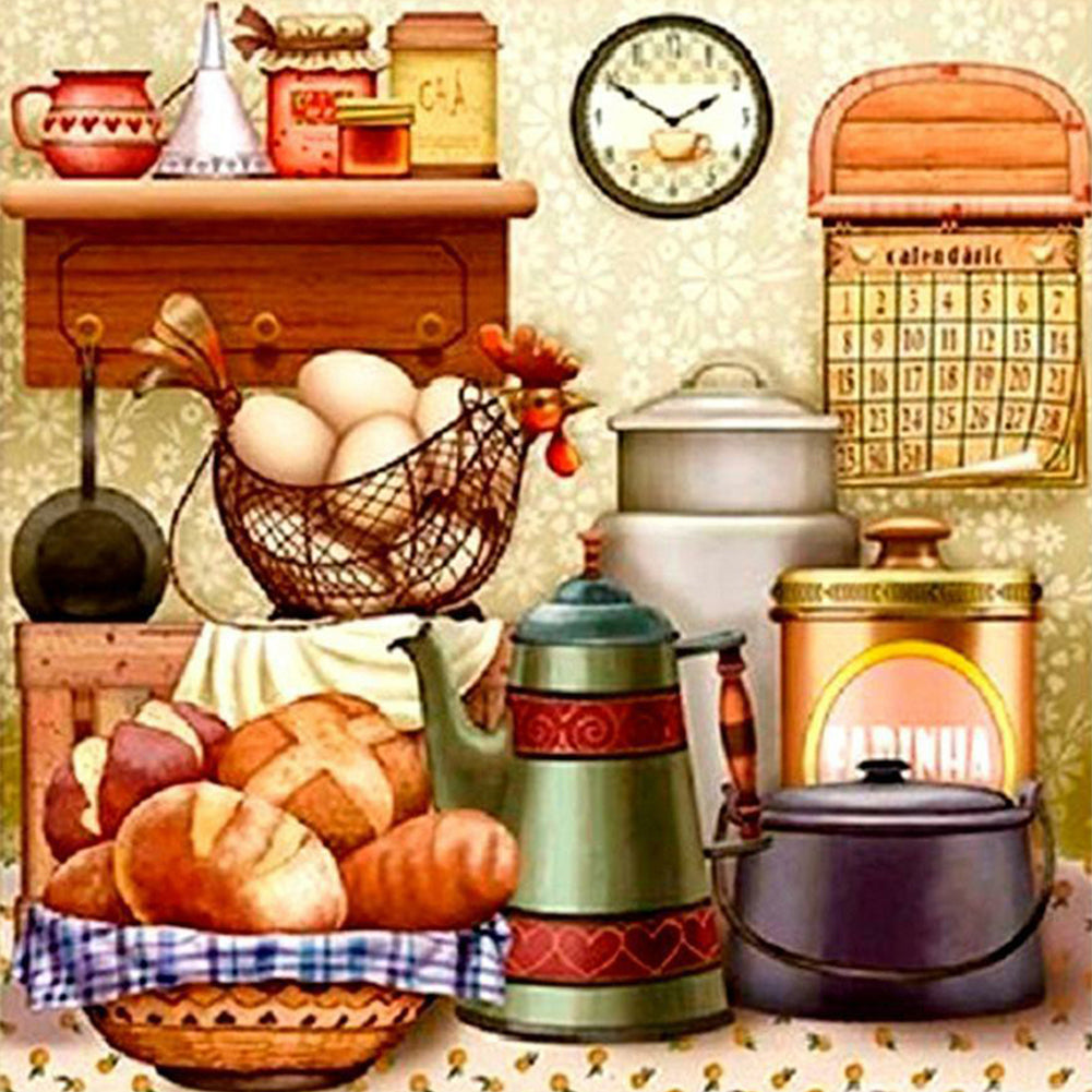 Kitchen Food - Full Round Drill Diamond Painting 50*50CM