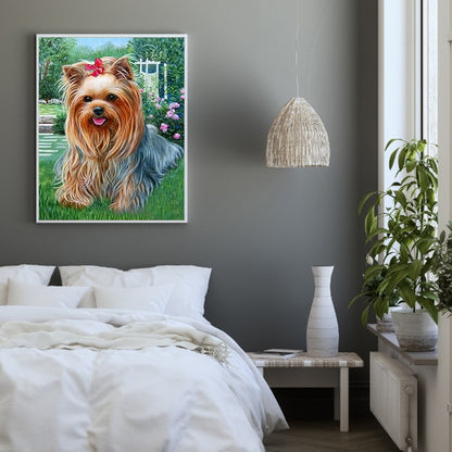Yorkshire Terrier - Full Round Drill Diamond Painting 30*40CM