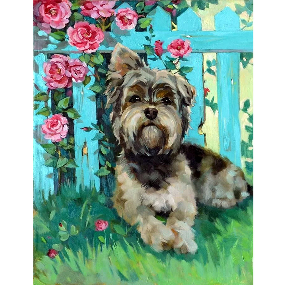Yorkshire Terrier - Full Round Drill Diamond Painting 30*40CM