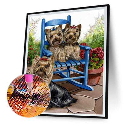 Yorkshire Terrier - Full Round Drill Diamond Painting 30*40CM