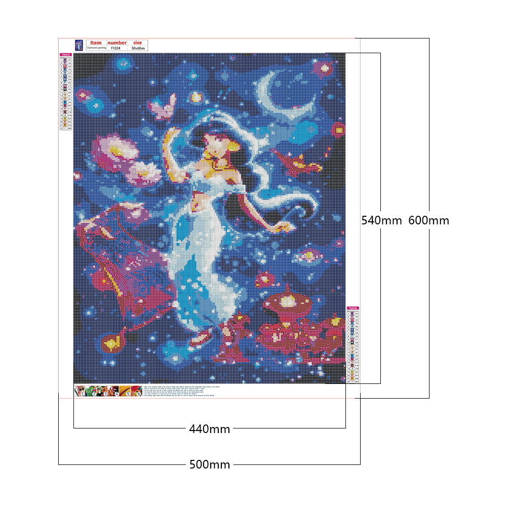 Disney Princess Jasmine - Full Square Drill Diamond Painting 50*60CM