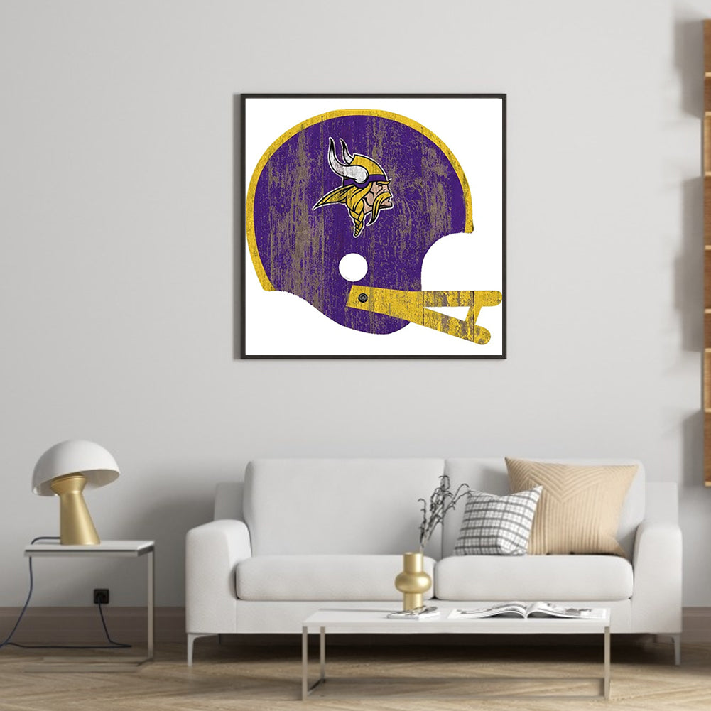 Minnesota Vikings Football Team - Full Round Drill Diamond Painting 30*30CM