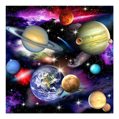 Cosmic Planet - Full Square Drill Diamond Painting 50*50CM