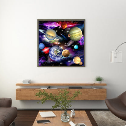 Cosmic Planet - Full Square Drill Diamond Painting 50*50CM