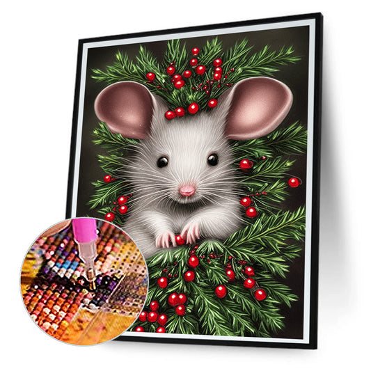 White Mouse - Full Round Drill Diamond Painting 30*40CM