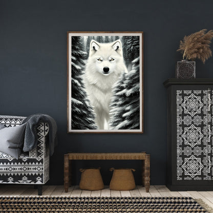 Arctic Wolf - Full Round Drill Diamond Painting 30*40CM