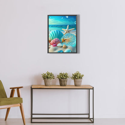 Beach Scenery - Full Round Drill Diamond Painting 30*40CM