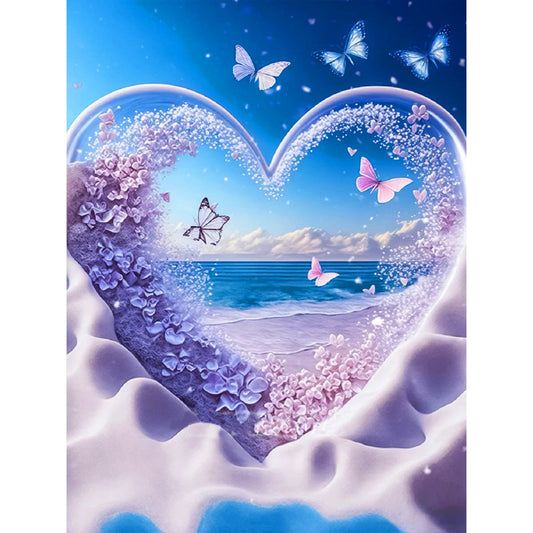 Beach Scenery - Full Round Drill Diamond Painting 30*40CM