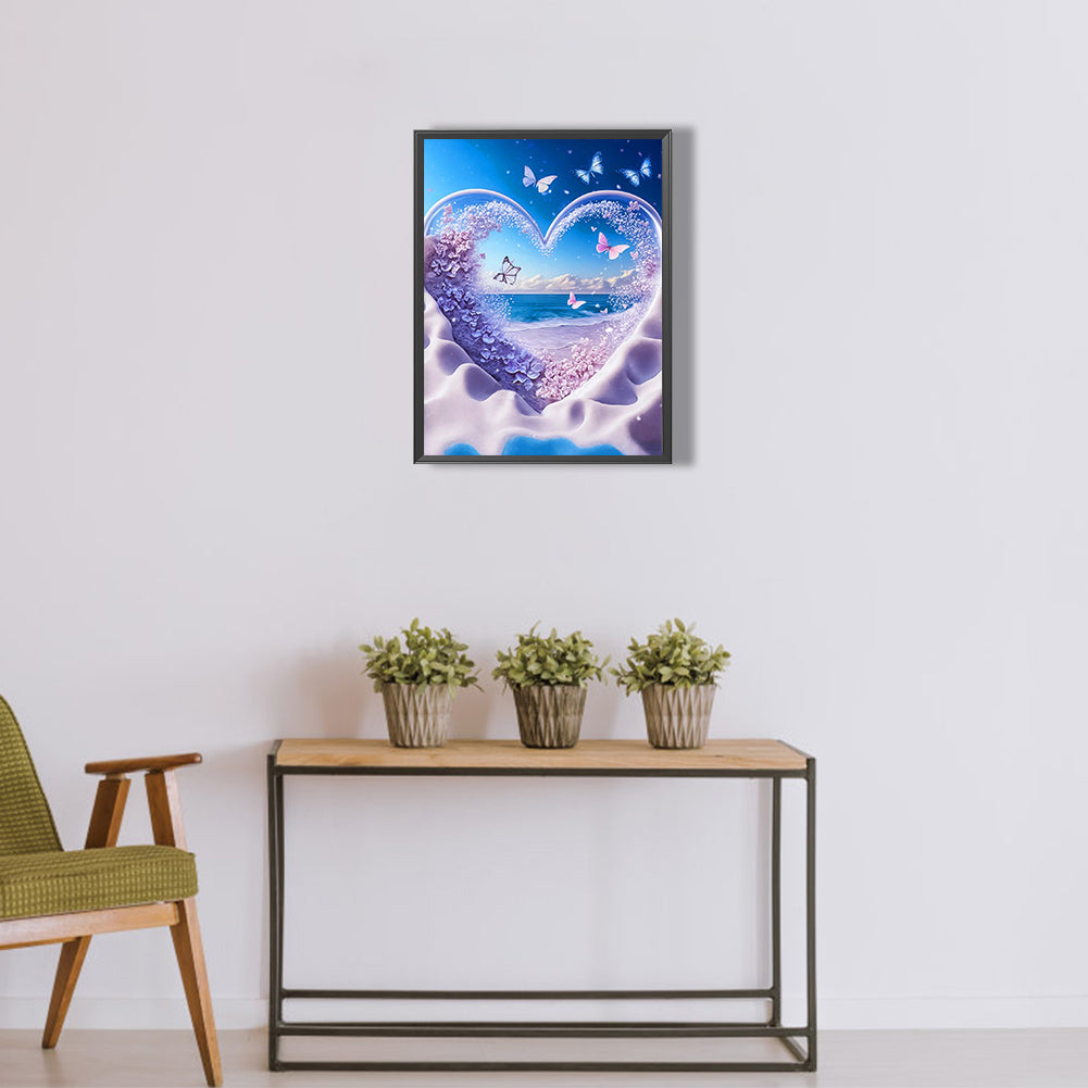 Beach Scenery - Full Round Drill Diamond Painting 30*40CM