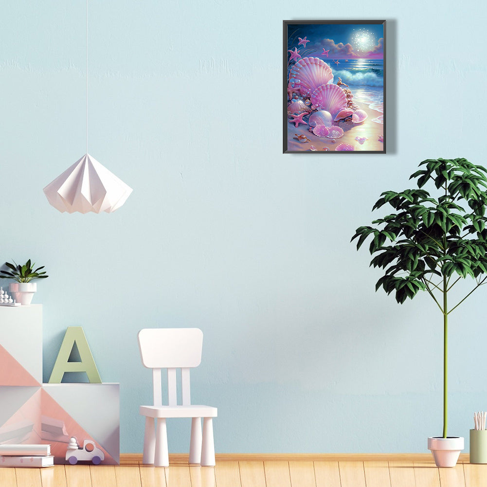 Beach Scenery - Full Round Drill Diamond Painting 30*40CM