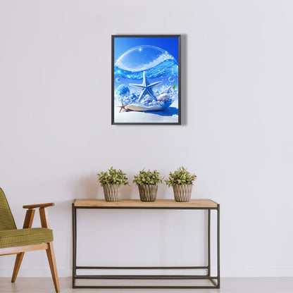 Beach Scenery - Full Round Drill Diamond Painting 30*40CM