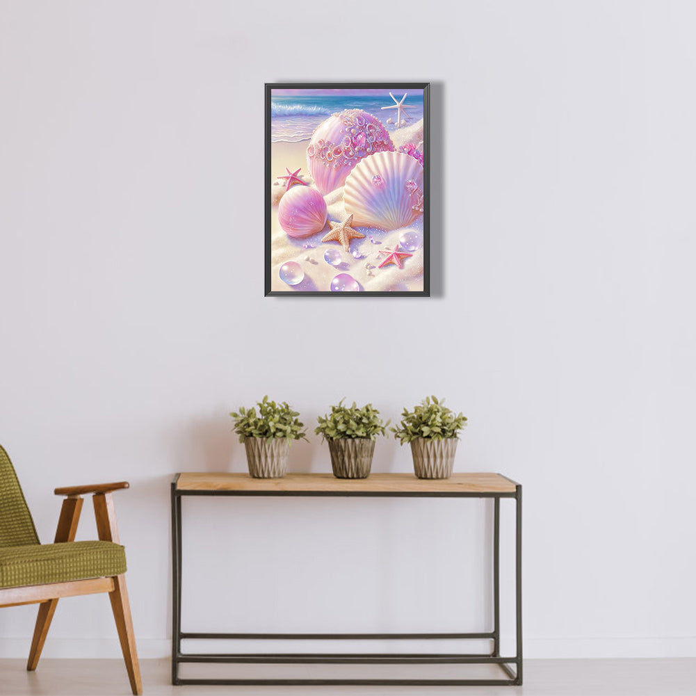 Beach Scenery - Full Round Drill Diamond Painting 30*40CM