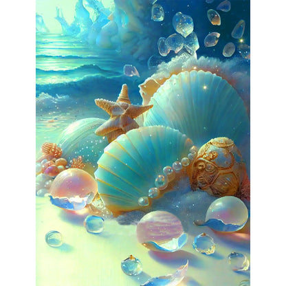 Beach Scenery - Full Round Drill Diamond Painting 30*40CM