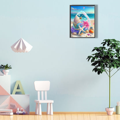 Beach Scenery - Full Round Drill Diamond Painting 30*40CM