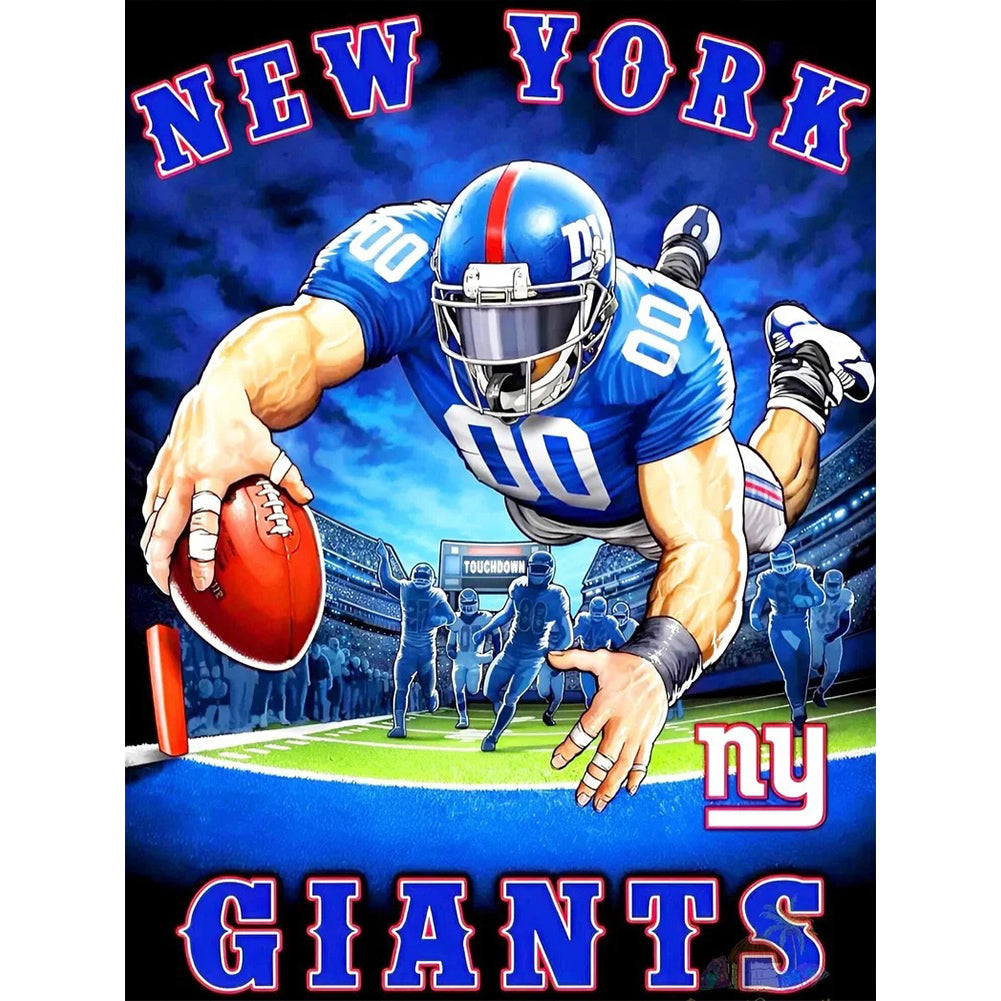 New York Giants Football Club - Full Round Drill Diamond Painting 30*40CM