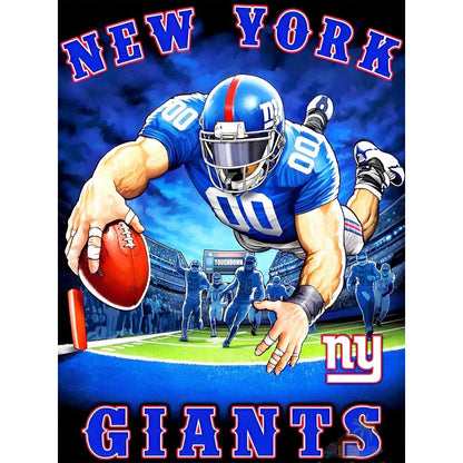 New York Giants Football Club - Full Round Drill Diamond Painting 30*40CM