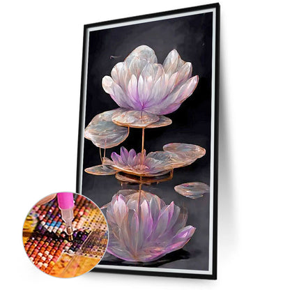 Purple Lotus - Full Round Drill Diamond Painting 40*70CM