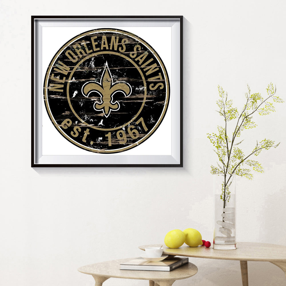 New Orleans Saints Football Team - Full Round Drill Diamond Painting 30*30CM