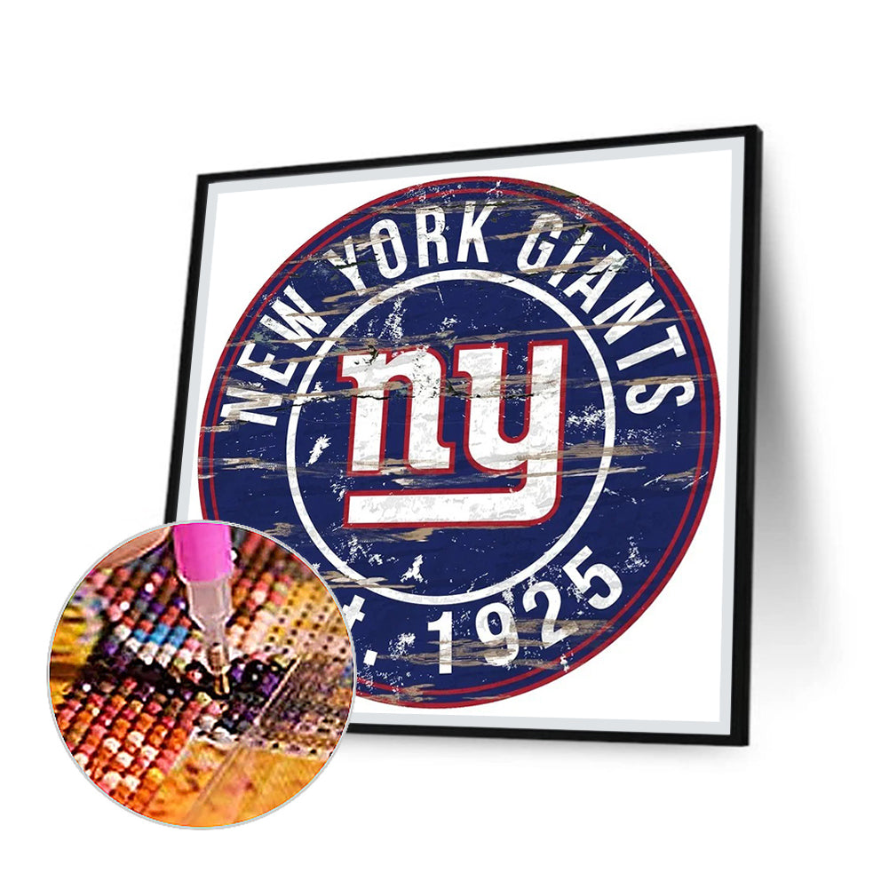 New York Giants Football Team - Full Round Drill Diamond Painting 30*30CM