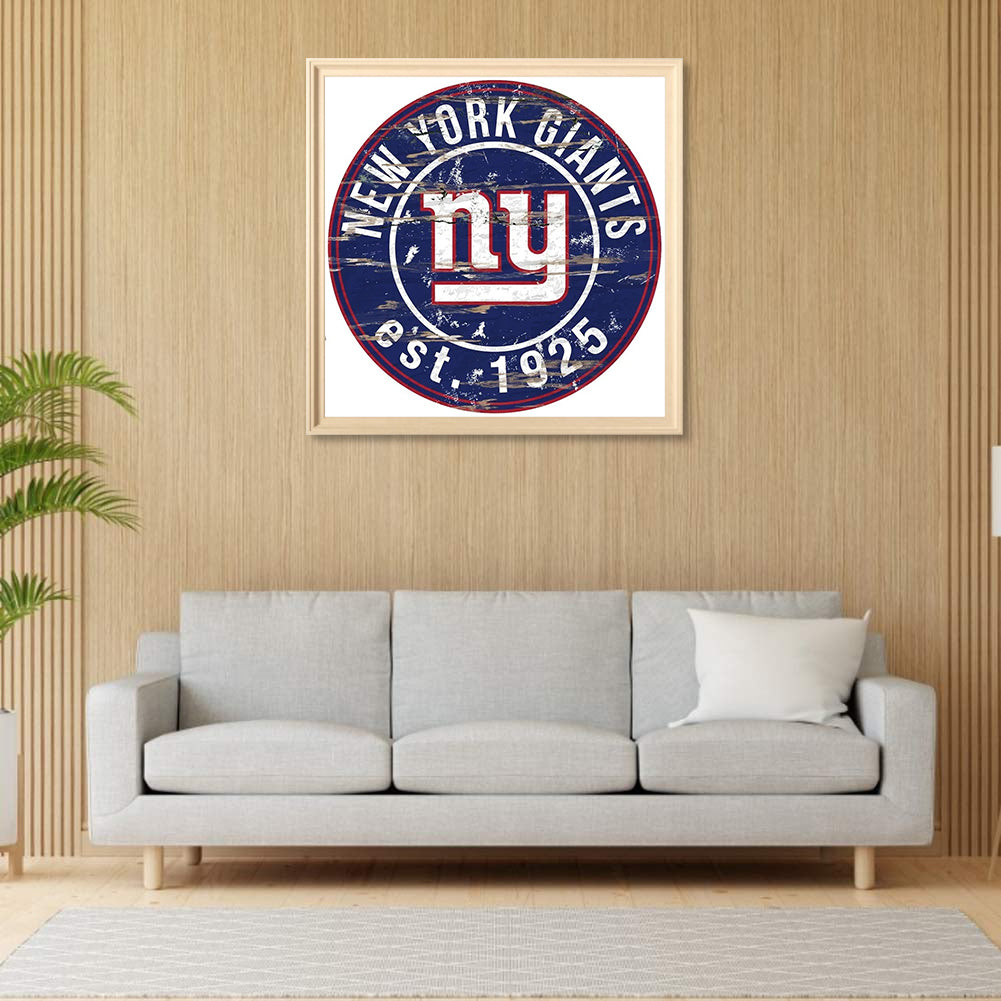 New York Giants Football Team - Full Round Drill Diamond Painting 30*30CM