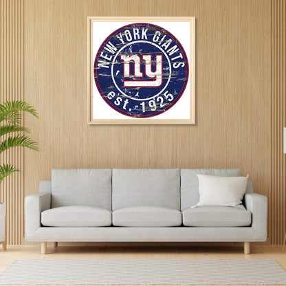 New York Giants Football Team - Full Round Drill Diamond Painting 30*30CM