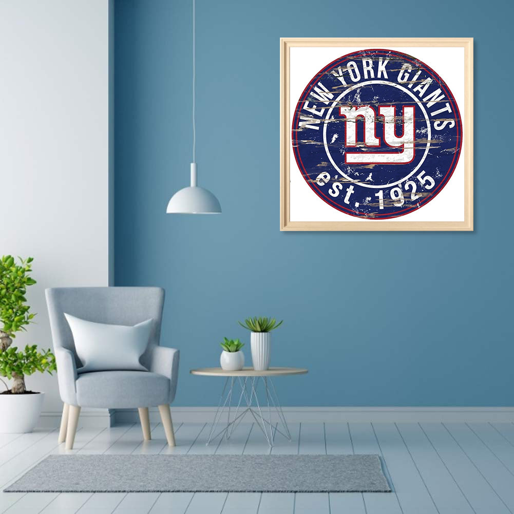 New York Giants Football Team - Full Round Drill Diamond Painting 30*30CM