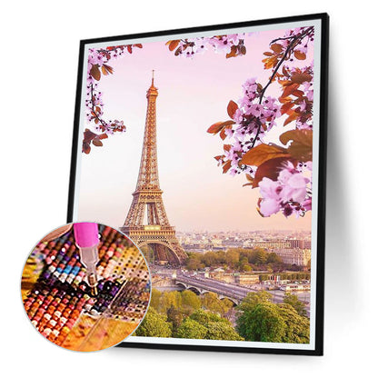 Eiffel Tower - Full Round Drill Diamond Painting 30*40CM