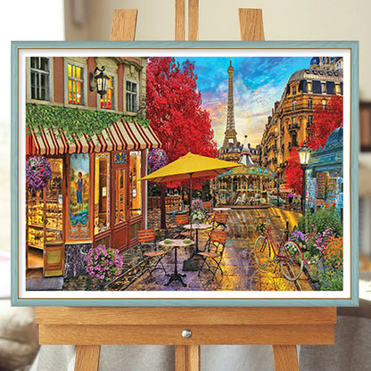 Paris Street - Full Round Drill Diamond Painting 40*30CM