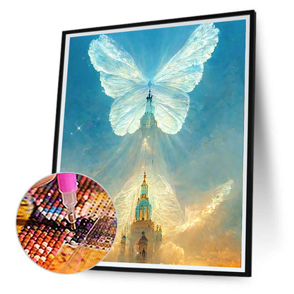 Angel Castle View - Full Round Drill Diamond Painting 30*40CM