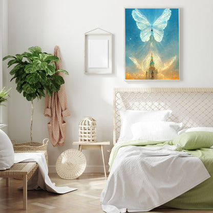 Angel Castle View - Full Round Drill Diamond Painting 30*40CM