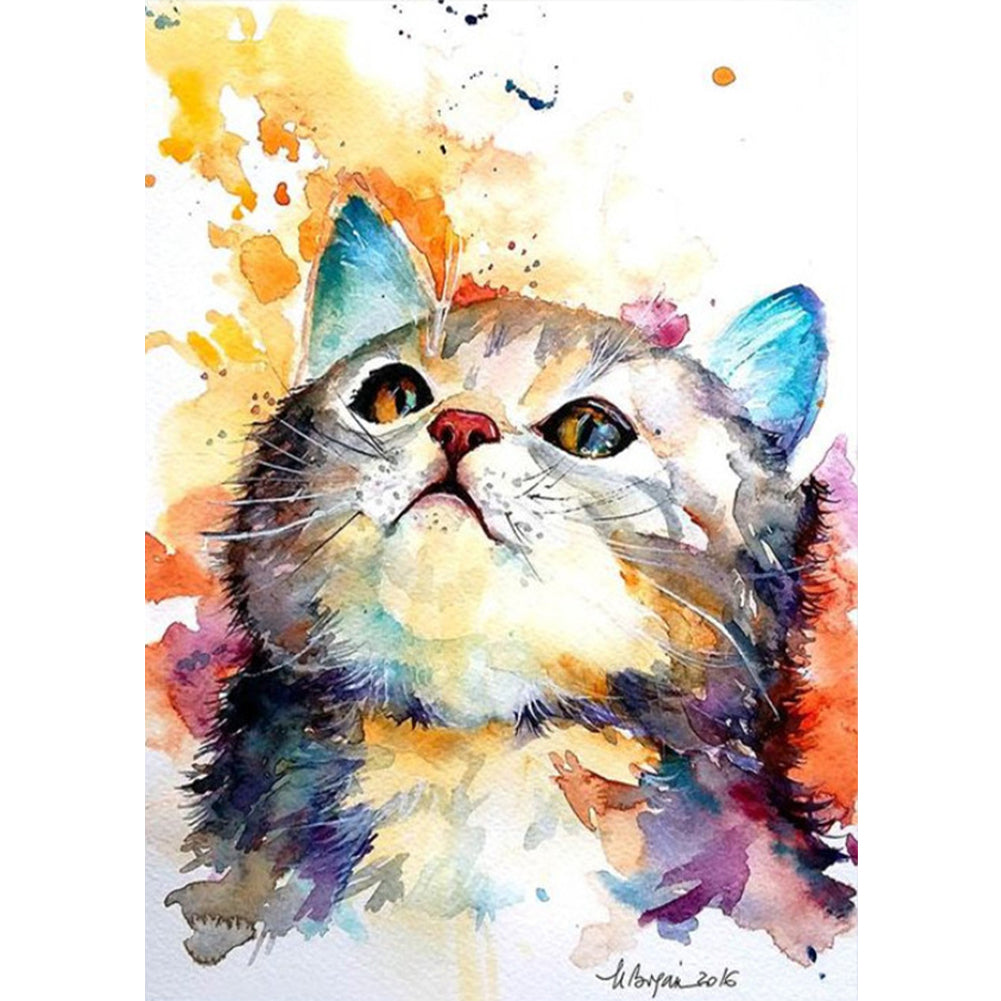 Kitten - Full Round Drill Diamond Painting 30*40CM