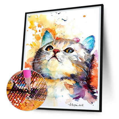 Kitten - Full Round Drill Diamond Painting 30*40CM