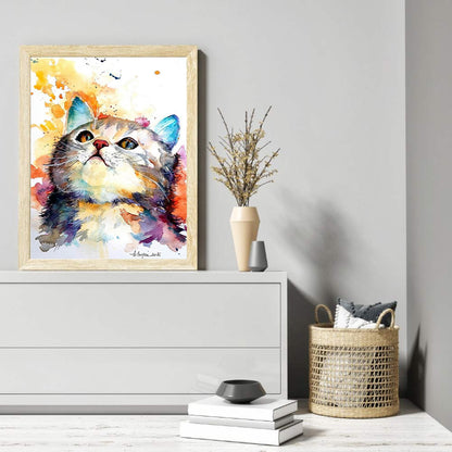 Kitten - Full Round Drill Diamond Painting 30*40CM