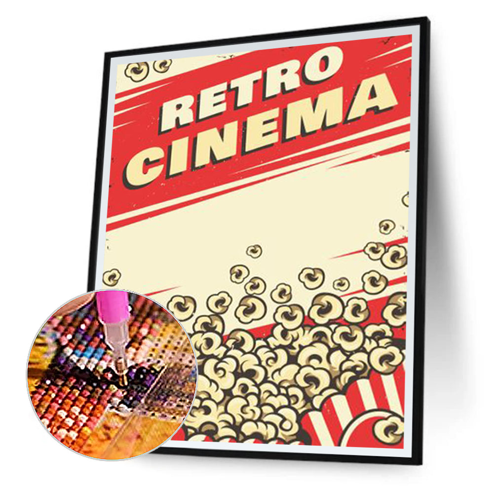 Retro Cinema - Full Round Drill Diamond Painting 30*40CM