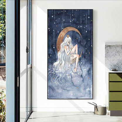 Cartoon Girl - Full Round Drill Diamond Painting 40*60CM