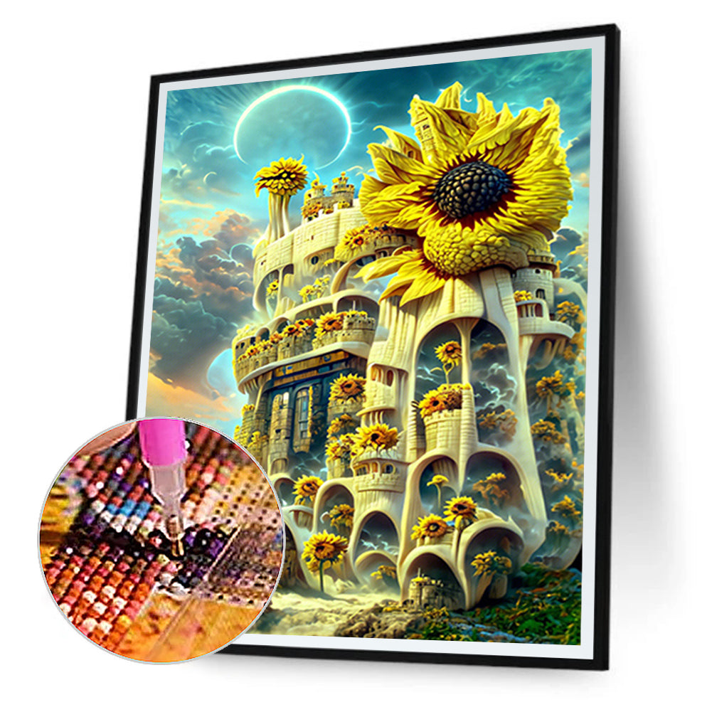 Green Lake Castle - Full Round Drill Diamond Painting 30*40CM