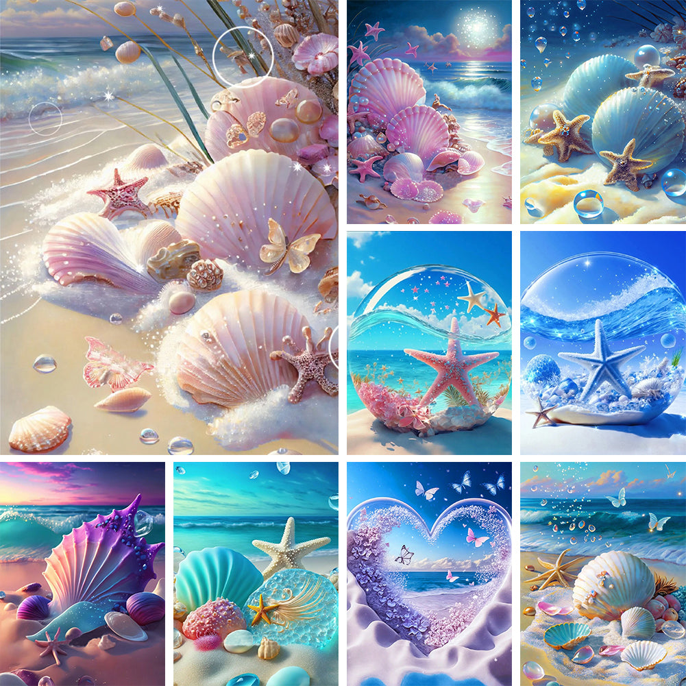 Beach Scenery - Full Round Drill Diamond Painting 30*40CM