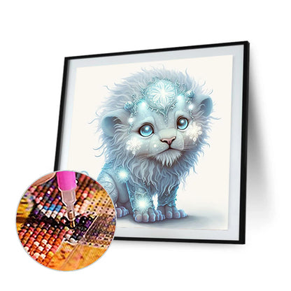 Glowing Lion Cub - Full Round Drill Diamond Painting 30*30CM