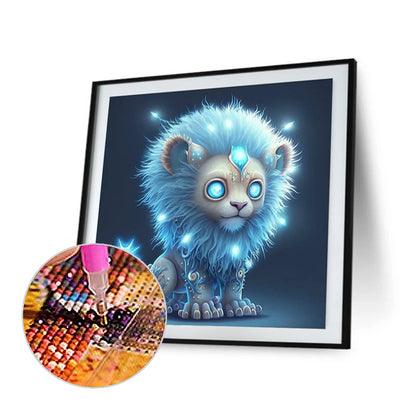 Glowing Lion Cub - Full Round Drill Diamond Painting 30*30CM