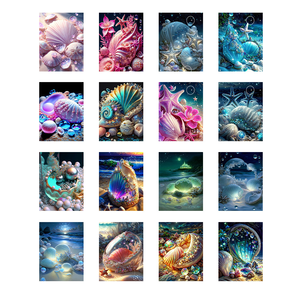 Dream Beach Shells - Full Round Drill Diamond Painting 30*40CM