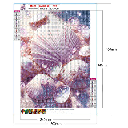 Dream Beach Shells - Full Round Drill Diamond Painting 30*40CM