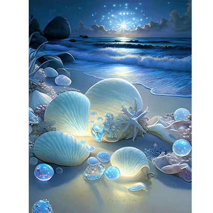 Dream Beach Shells - Full Round Drill Diamond Painting 30*40CM