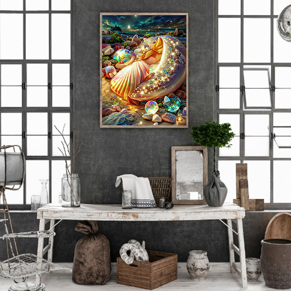 Dream Beach Shells - Full Round Drill Diamond Painting 30*40CM